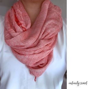 Anthropologie | Red Infinity/Circle Scarf